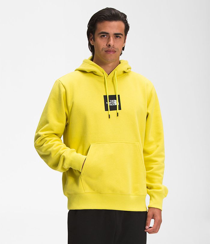 The North Face Mens Hoodie Heavyweight Box Pullover 854NKZQSY - Yellow